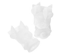jojofuny Kit 2pcs Moules Silicone Blanc 3d pour Résine Époxy Décorations Animaux DIY Cerf pour Maison et Loisirs Créatifs