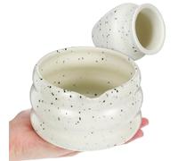 jojofuny Kit de Matcha Japonerie en Céramique, Bol Blanc pour Cérémonie | Céramique Blanche, Cérémonie Japonaise et Étude, Pièce Élégante pour Amateurs de Thé, Préparation Soignée