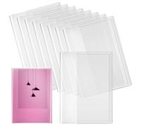 jojofuny Lot de 10 Pochettes de Protection pour Livres Transparents et Imperméables, Couverture Plastique Flexible en Cpp pour Rentrée Scolaire et Cahiers