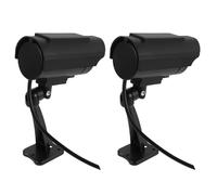 jojofuny Lot de 2 Fausses Caméras de Simulation en Abs Noires Placement Flexible pour Surveillance Intérieure et Bureau, Dissuasion Visuelle Renforcée