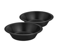 jojofuny Lot de 2 Moules à Ronds en Acier Carbone Antiadhésif, Facile à Nettoyer, Polyvalents pour Cuisson de Pains à Hamburger et Gâteaux Maison