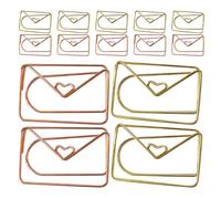jojofuny Lot de 20 Trombones Mignons en Métal Forme Enveloppe, Clips Marque-pages Adorables Faciles à Utiliser pour Bureau et Décoration de Mariage
