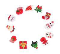 jojofuny Lot de 30 Décorations de Noël Faites à la Main en Plastique Pendentifs Breloques à Dos Plat Grand Format sans Aimant ni Colle Accessoires DIY pour Fêtes et Décoration Festive