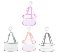 jojofuny Lot de 4 Paniers de Séchage Filet Suspendus 20 CM pour Éponges à Maquillage et Pinceaux Couleurs Assorties Gris Rose Rose Pâle et Vert Matcha Rangement Multifonction pour