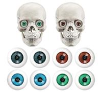 jojofuny Lot de 8 Yeux Factices Creux en Plastique pour Halloween, Accessoires d'horreur pour Masques Et Décorations de Fête.