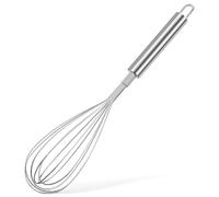 jojofuny Main Ustensile Cuisine Élégant Design Épaissi en Acier Inoxydable Argenté Facile à Nettoyer pour Mélanger et Fouetter Efficacement