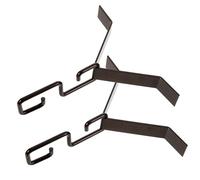 jojofuny Métal Noir Crochet de Chaîne de Pluie Extérieur, 2 Pièces | Adaptateur Gouttière, Fixation en Fer Peint, Raccord en V en Forme Courbée, Usage Maison et Jardin