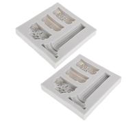 jojofuny Moule à Décoration de Gâteau en Silicone 2pcs Forme Colonne Romaine Européenne Vintage Résistant la Chaleur Non Déformable pour DIY et Loisirs Créatifs