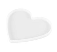 jojofuny Moule à Dessous de Verre en Silicone Forme Cœur pour Créations DIY | Blanc Transparent, Démoulage Facile, Surface Lisse Antiadhésive, Réutilisable Paillettes et Éléments Décoratifs