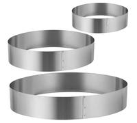 jojofuny Moule à Gâteau Ovale en Acier Inoxydable 3 Pièces Fond Amovible Cadre à Pâtisserie pour Cheesecake et Mousse Accessoires de Cuisson Solide pour Pâtisserie Maison