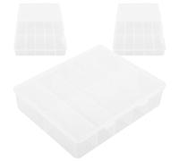 jojofuny Organisateurs Compacts en Polypropylène Solide Lot de 3 Boîtes Transparentes pour Faux Ongles, Étuis de Rangement Nail Art 500 Pièces, Boîtes pour Accessoires Plusieurs styles