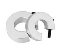 jojofuny Outil CNC Collier d'arrêt de rail linéaire SBR16/SBR20, bague de fixation en alliage d'aluminium argent, 2 pièces, simple installation pour guide linéaire