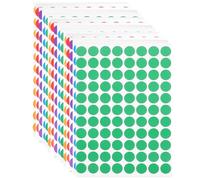 jojofuny Pastilles Autocollantes Colorées Rondes pour Étiquettes Nom, 20 Feuilles de Stickers Adhésifs sans Résidu, pour Carnets et Enveloppes Plusieurs styles