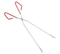 jojofuny Pince pour Cheminée en Acier Inoxydable, Pince à Feu Allongée 38cm pour Charbon et Bois de Chauffage, Légère, pour Pique-niques Cuisine