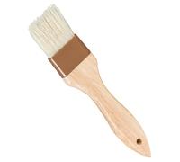 jojofuny Pinceau à Badigeonner Résistant Chaleur en Laine Manche en Bois pour Barbecue et Pâtisserie, pour Légumes et Steak Cuisine ou Grillades