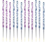 jojofuny Pinceaux Nail Art 12 Pcs pour Dessin Fin et Lignes Précises en Fibre et Métal, Outils Pratiques pour Créations DIY à Domicile et Salon D'ongles