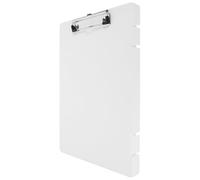 jojofuny Planchette à Pince Multifonction Blanche en Pp et Métal Rangement, Presse-papiers Solide pour Bureau et Occasions Professionnelles