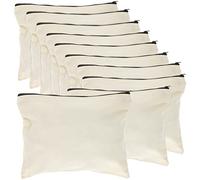 jojofuny Pochette à Outils Zippée en Toile, Petite Trousse de Rangement Résistant, Accessoire Compact pour Électricien et Bricoleur, Lot de 10 Pièces, Usage Atelier et Couleur Aléatoire