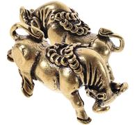 jojofuny Porte-clés en Laiton Pendentif Veau Vintage, Lot de 2 Pièces, Artisanat Fin et Design Simple pour Décoration et Idées Présents Originales