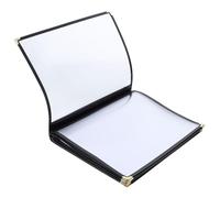 jojofuny Porte-menus pour restaurant A4 transparent en PVC, livre de menus avec encarts, affichage clair, résistant aux taches, pour cafés et hôtels, 10 pages