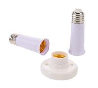 jojofuny Rallonge pour douille E26/E27 de ventilateur de plafond, tige d'extension blanche, adaptateur de base en métal et plastique, 2 pièces, installation simplifiée, support vertical