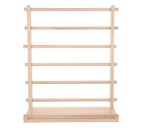 jojofuny Rangement pour rubans - Présentoir à 6 niveaux en bois pour bobines de ruban, couronnes en filet, nœuds et Washi, idéal pour les loisirs créatifs.