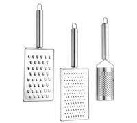 jojofuny Râpe Multifonction Nettoyage Facile en Acier Inoxydable 3 Pièces avec Poignée Antidérapante pour Légumes et Fromage Préparation Cuisine