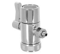 jojofuny Robinet inverseur pour robinet filtrant : adaptateur 1/4" vers tuyau, interrupteur unidirectionnel pour évier de cuisine ou de salle de bain, vanne de dérivation avec poignée unique