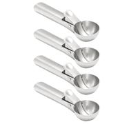 jojofuny Set de 4 Cuillères à Glace en Acier Inoxydable Anti-rouille pour Boule de Glace et Fruits, Ambiance Estivale Maison et Pâtisseries