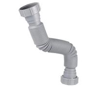 jojofuny Siphon Évier la Cuisine Tuyau D'évacuation des Eaux Usées Flexible en Plastique, Raccordement de Drainage Double Tête et Rallonge de Tuyau D'évacuation Extensible pour Évier
