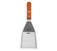 jojofuny Spatule à Frire en Acier Inoxydable Pelle à Steak Plate Manche en Bois 1 Pièce Spatule Pratique pour Retourner Aliments Ustensile Cuisine pour Barbecue et Cuisson en Plein Air