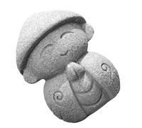 jojofuny Statue Décorative de Bouddha en Pierre Imitation Calcaire, Forme Bouddha Délicate Base Plate, Design Créatif Unique pour Décoration Intérieure