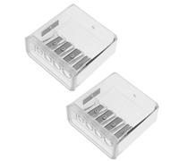 jojofuny Taille-crayons en graphite (lot de 2), taille-crayon manuel à pointe longue et 4 trous, outil de dessin portable pour beaux-arts, fournitures pour - de couleur, graphite et fusain.