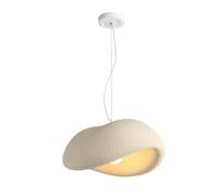 JOJOM Lampe Suspension Moderne Style Wabi-sabi suspensions d'éclairage Trois têtes Polyéthylène luminaire Beige jaune Hauteur Ajustable Convient Pour Chambre Coucher Salon Salle Manger(A30)