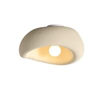 JOJOM Wabi Sabi De Plafond Moderne Simple Beige jaune E27 Lampe Lustre Polystyrène Haute Densité Plafonnier Plafonnier Cuisine Salle À Manger Chambre Couloir Entrée (A40)