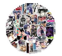 JoJo's Bizarre Adventure Pack d'autocollants 50pcs, autocollant en vinyle pour bouteilles d'eau ordinateur portable Skateboard Notebook, cadeau pour adultes enfants