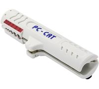 Jokari 30161 PC CAT Dénudeur de câble adapté pour câbles ronds, Câble CAT5, Câble CAT6, Câble CAT7, Câble à paire torsadée 4.5 à