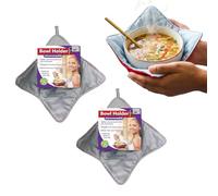 JOKARI Porte-bols résistant à la chaleur micro-ondable Paquet de 2 protège les mains et les doigts des plats chauds. Micro-ondes et machine à laver Kozy sûr pour chauffer la soupe