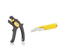 Jokari T20050 Pince a dénuder automatique & 10282 Couteau à dégainer, Jaune