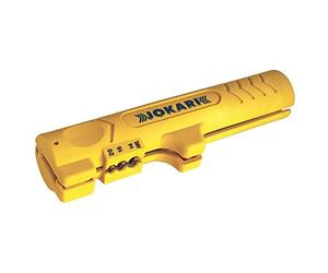 JOKARI T30140 Dénudeur Strip No. 14 (pour câbles en PVC avec un Ø de 4,4 à 29,9 mm, pour dénuder dans les boîtes de raccordement, lame pour la découpe longitudinale incluse) 460230