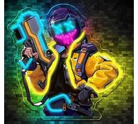 Joker Gamer Enseigne Lumineuse,Anime Gaming Neon LED Eclairage Décorations pour Salle de Jeux Chambre Ado Bar Club Man Cave Party,Game Dimmable Neon Mural Cadeau pour Gamer Ado USB Powered（13"*13.2"）