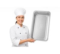Jokolo "Plateaux jetables en aluminium ultra résistants 500 mm x 300 mm x 80 mm - Grands plateaux à rôtir en papier aluminium pour la cuisson, la pâtisserie, la restauration, le barbecue, les fêtes et