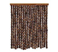 Jolan Rideaux De Perles Suspendus,Rideaux De Perles en Bois De Bambou Naturel,Rideau De Porte Perles Brins,Panneaux De Anti Mouche,Faits À La Main,pour Patio, Cuisine, Balcon,W×H-80strands(80×190cm)