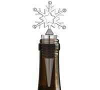 Joli bouchon de vin pour décorations de Noël hermétiques et réutilisables | Bouchon décoratif en forme de flocon de neige pour champagne, whisky, alcool, boisson, maison, bar, vacances, mariage