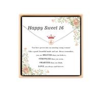 Joli cadeau d'anniversaire pour filles, collier de perles roses sterling pour fille de 16 ans, décorations de fête pour adolescentes, cadeau tendance 2025, bijoux cadeaux pour 16e anniversaire, amis