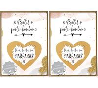 Joli Coon Carte à gratter Veux-tu être ma marraine, Marraine demande (Lot de 2)