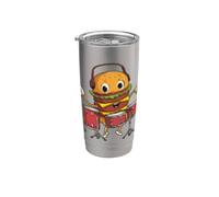 Joli costume de hamburger avec batterie de roche Gobelet isotherme en acier inoxydable double paroi