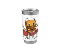 Joli costume de hamburger avec batterie de roche Gobelet isotherme en acier inoxydable double paroi