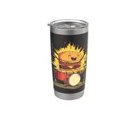 Joli costume de hamburger pour les amateurs de batteur et de batterie Gobelet isotherme en acier inoxydable double paroi