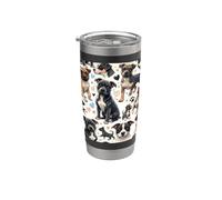 Joli motif Staffordshire Bull Terrier Gobelet isotherme en acier inoxydable double paroi